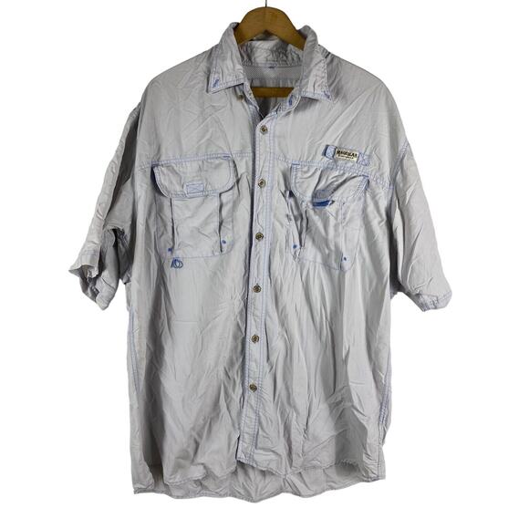 Magellan Shirt Size XL Mens Performance Fishing Button Down Light Blue Vented - Picture 1 of 7